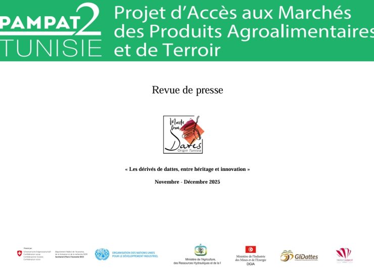 REVUE DE PRESSE « LES DERIVES DE DATTES, ENTRE HERITAGE ET INNOVATION » NOV 25